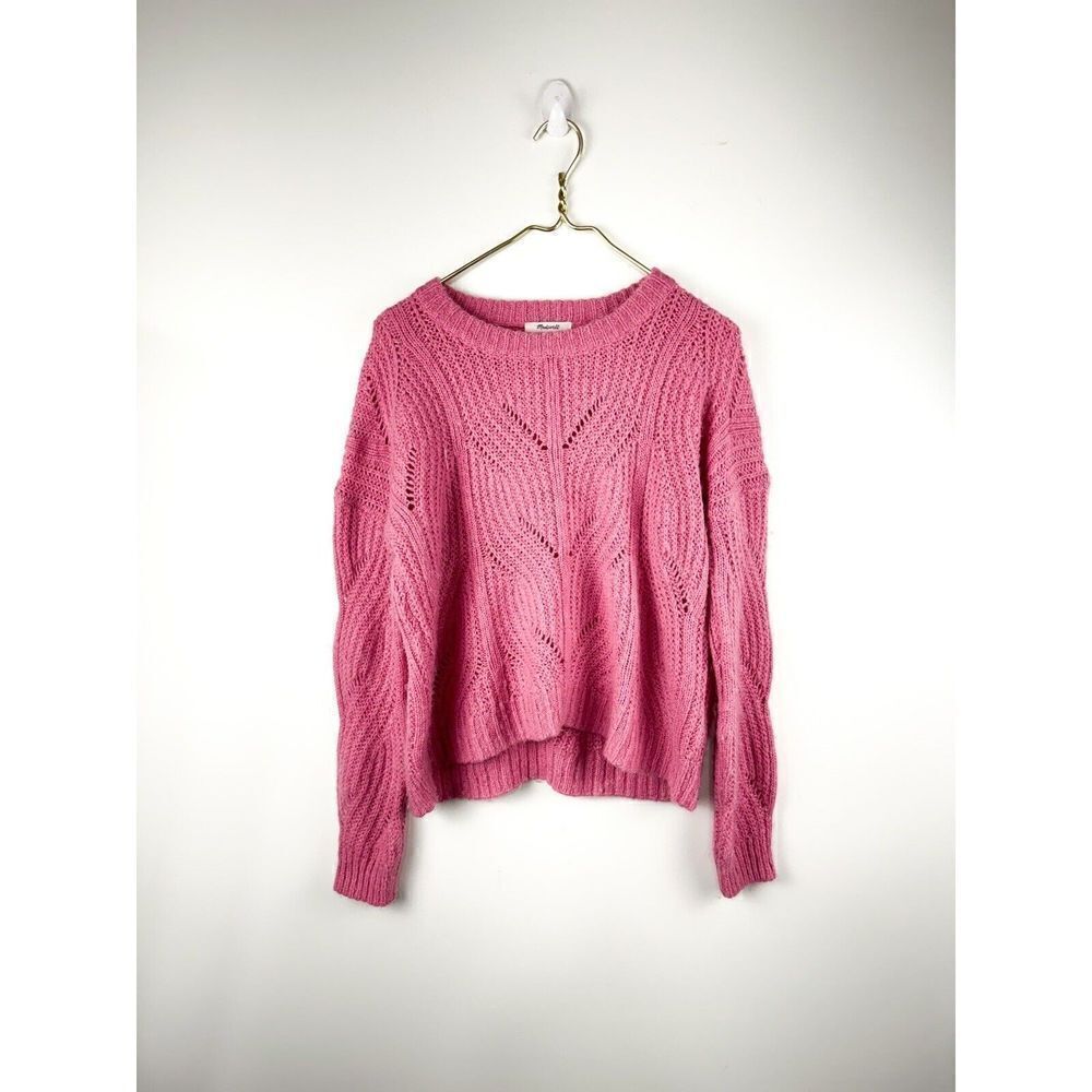 Madewell Women's Pink Sz Small Charley Pullover Sweater Mc006 Alpaca Blend